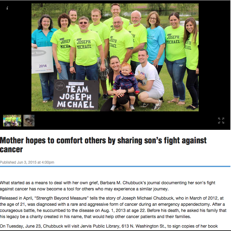 Mother hopes to comfort others by sharing son’s fight against cancer